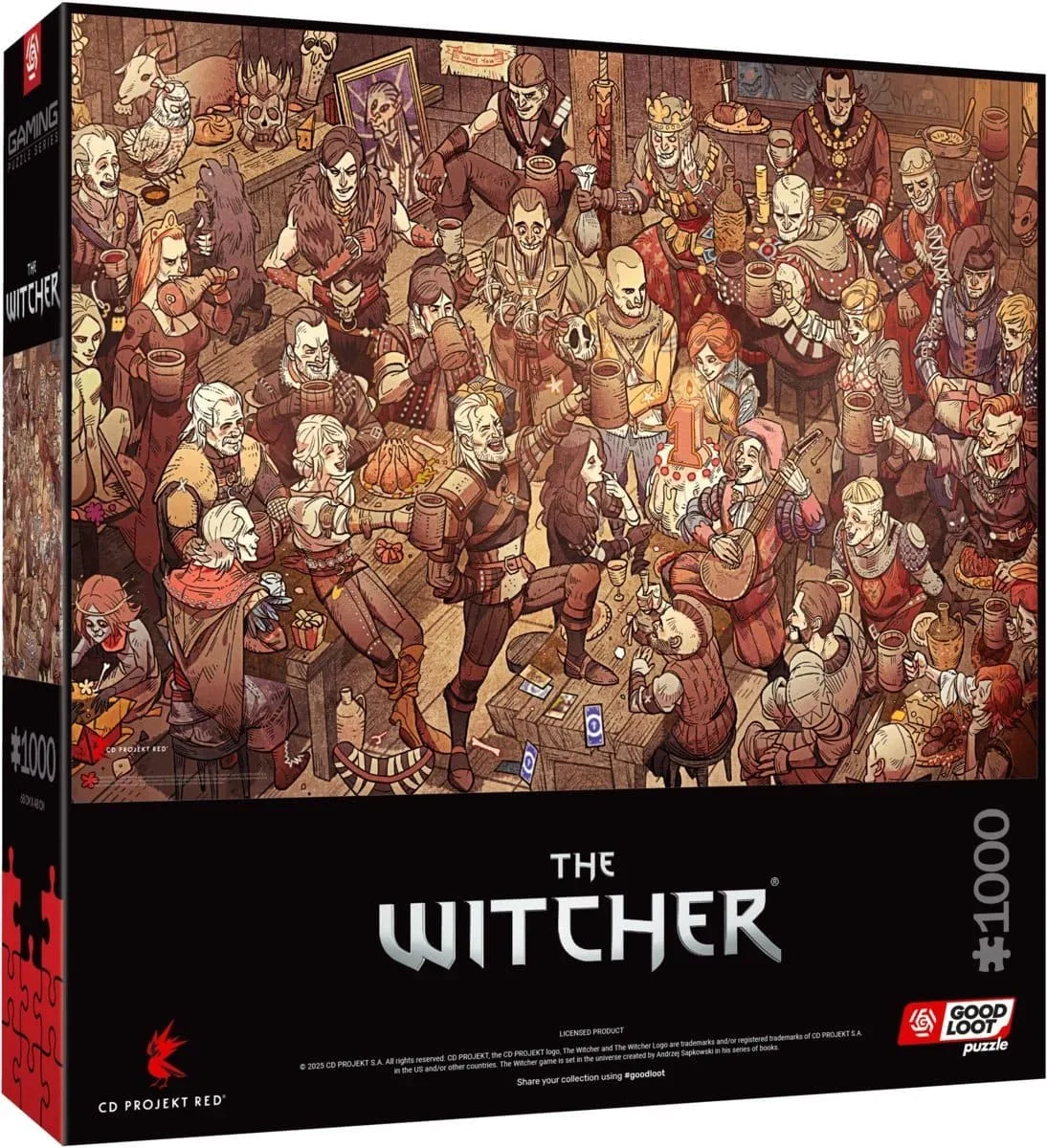Пазл GoodLoot картонний 1000 елементів The Witcher святкова ілюстрація
