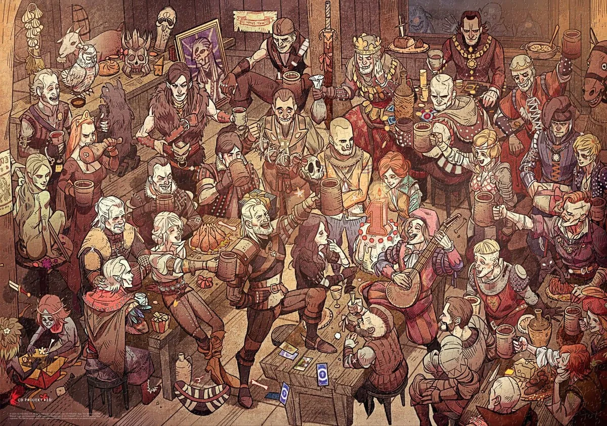 Пазл GoodLoot картонний 1000 елементів The Witcher святкова ілюстрація