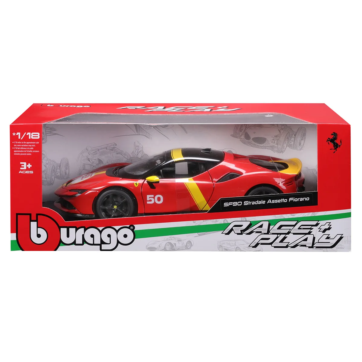Автомодель Bburago метал 1:18 червона