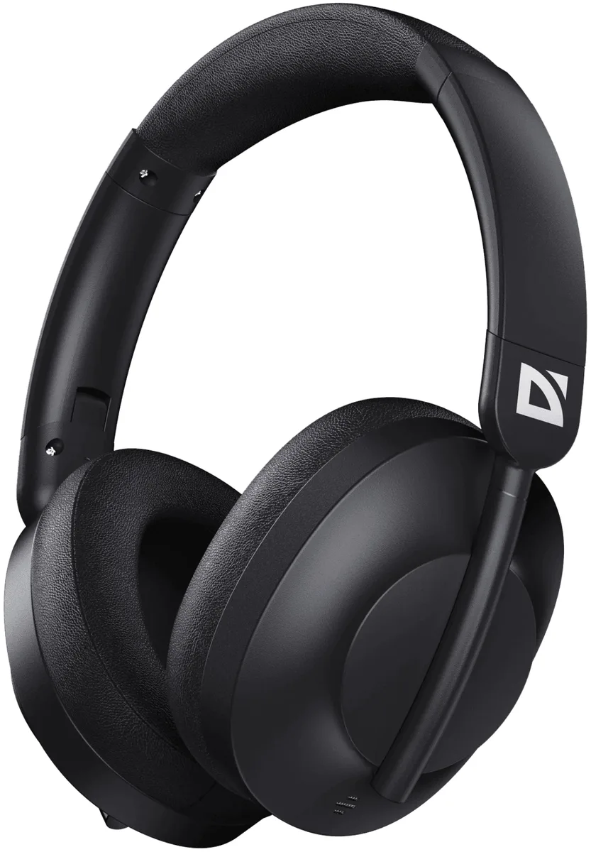 Гарнітура Defender Bluetooth 5.3 повнорозмірна чорна з активним шумопоглинанням