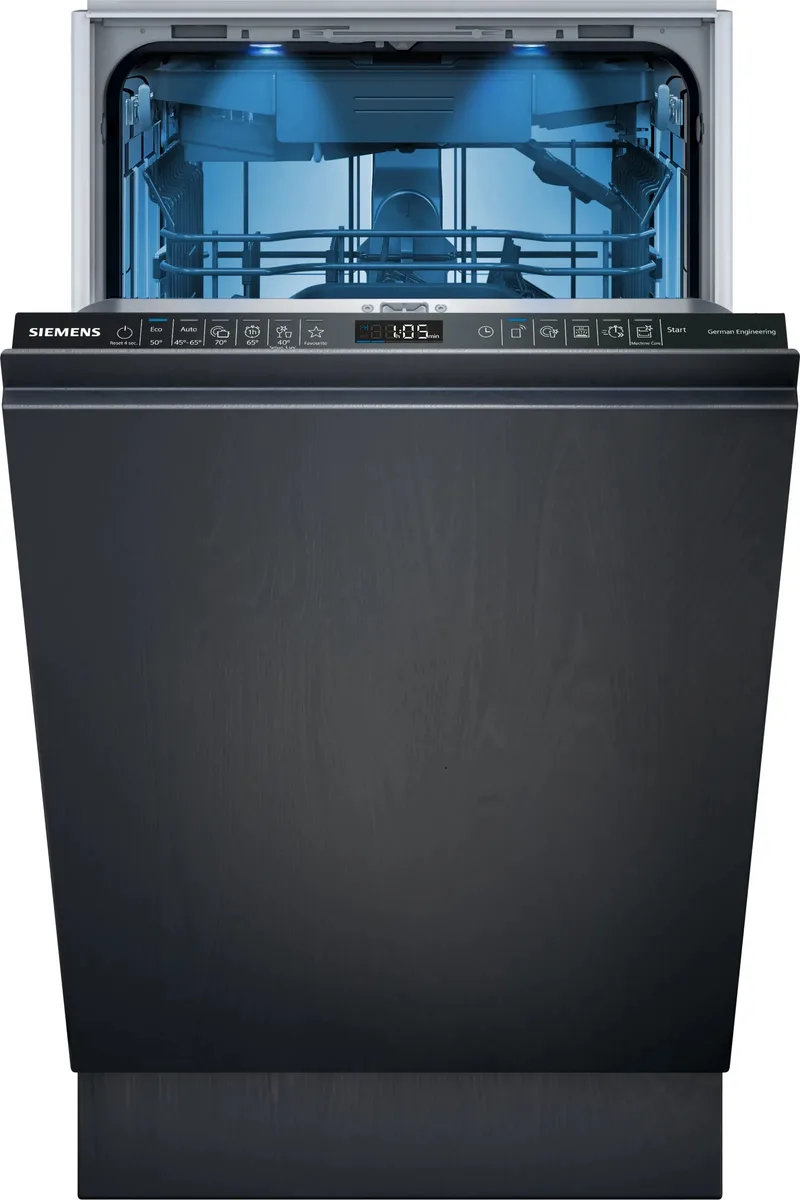 Вбудована посудомийна машина Siemens, 10 комплектів, клас енергоефективності A+, 45 см, з дисплеєм, третім кошиком та технологією