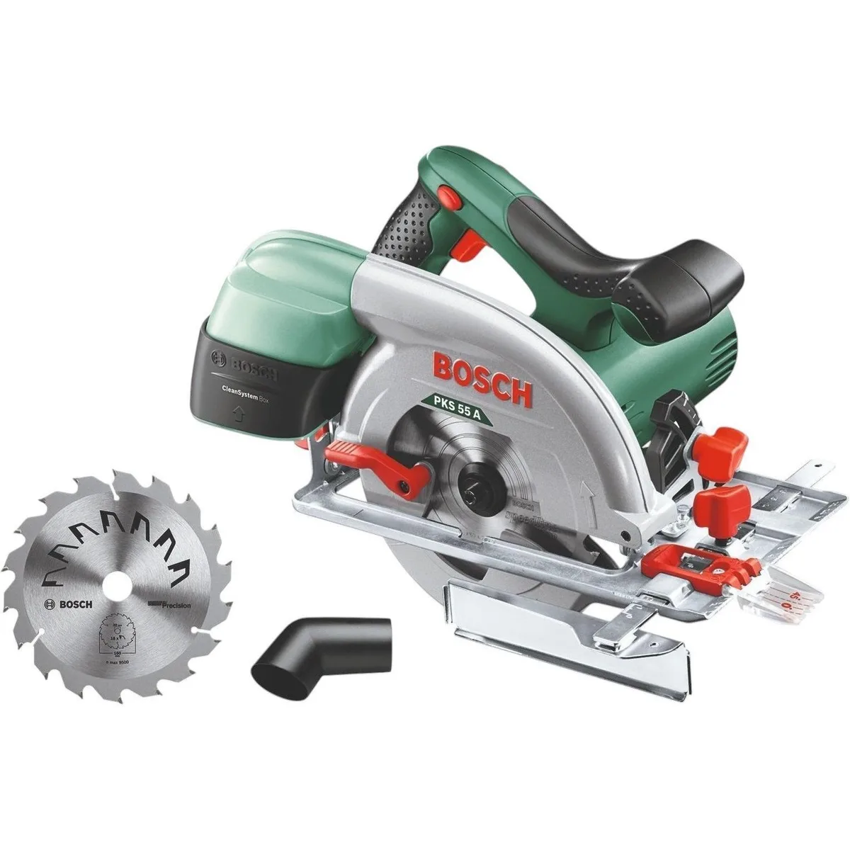 Дискова пила Bosch KS 55 A, 1200 Вт, діаметр 160 мм, вага 3.9 кг.