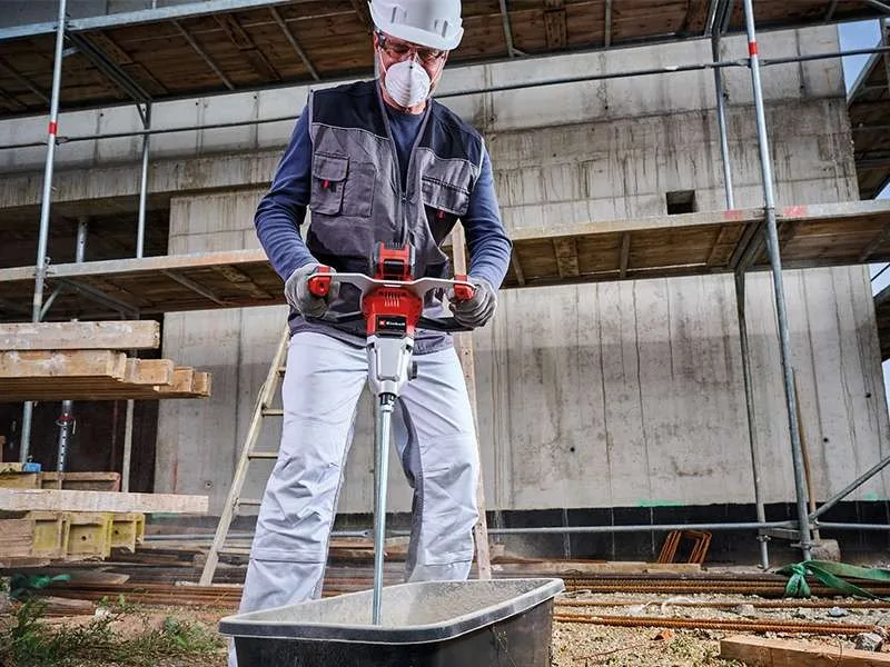 Акумуляторний міксер Einhell Professional 18В 60Нм 2-х швидкісний мішалка для будівельних матеріалів