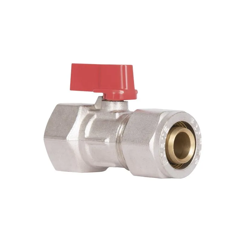 Кран шаровой обжимной Thermo Alliance Forte 20х3/4" латунь никелированная