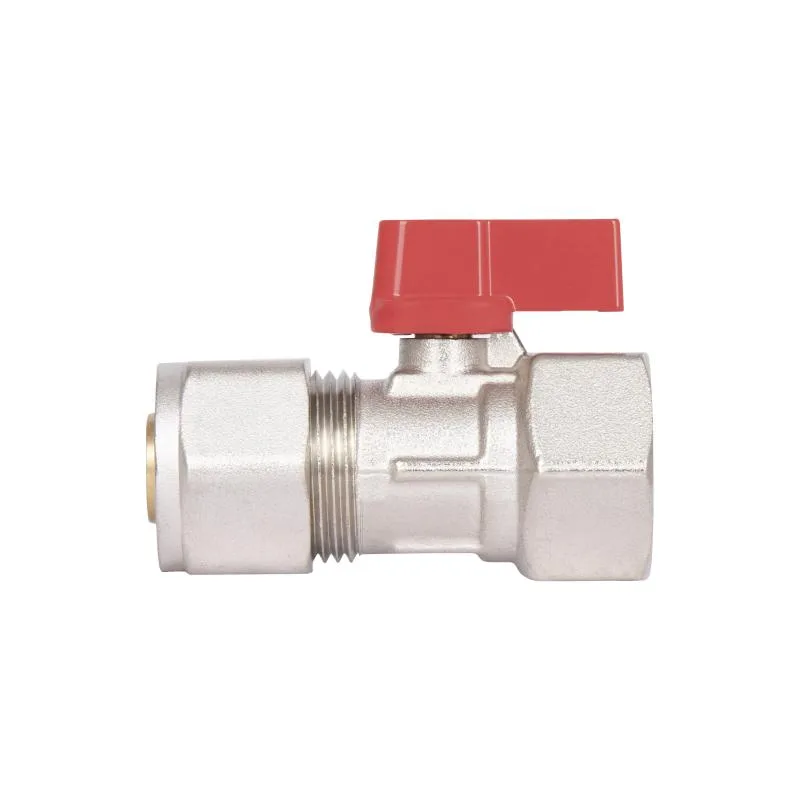 Кран шаровой обжимной Thermo Alliance Forte 20х3/4" латунь никелированная