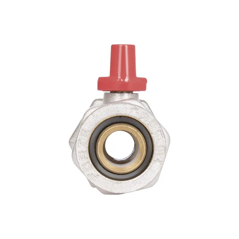 Кран шаровой обжимной Thermo Alliance Forte 20х3/4" латунь никелированная