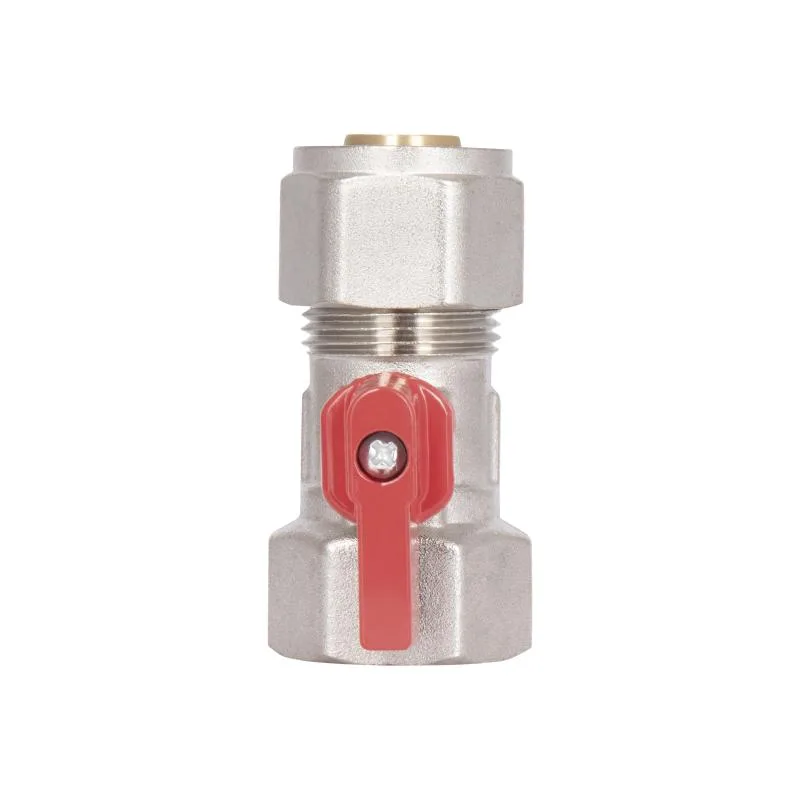Кран шаровой обжимной Thermo Alliance Forte 20х3/4" латунь никелированная