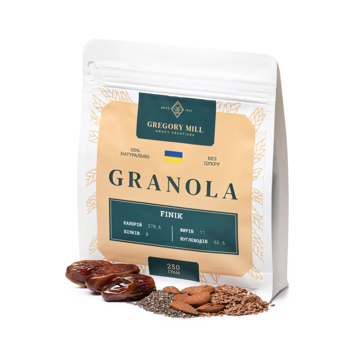 Смачний набір Gregory Set Finik, Nuts’ Trio & Ginger, 750 г