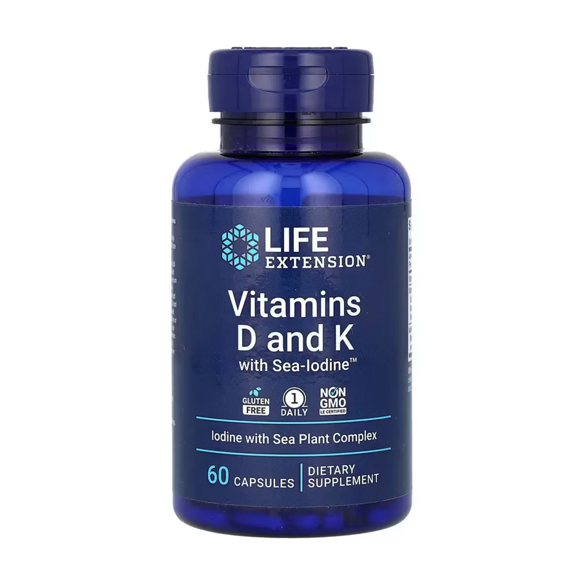 Витамины D и K с йодом Sea-Iodine Life Extension 60 капсул