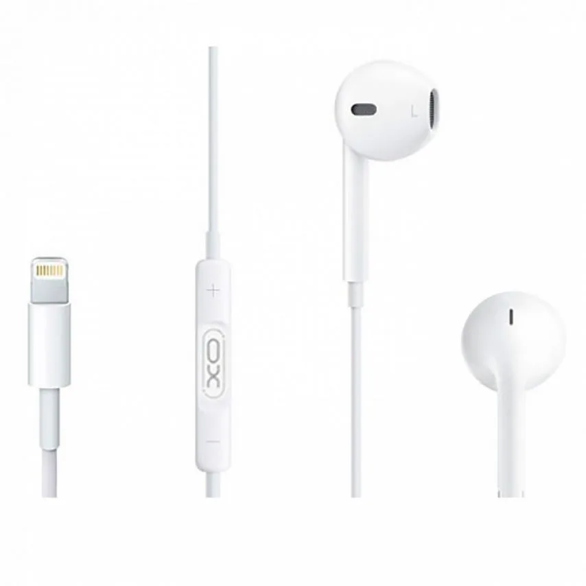 Наушники Bluetooth XO Lightning вкладыши силиконовые белые