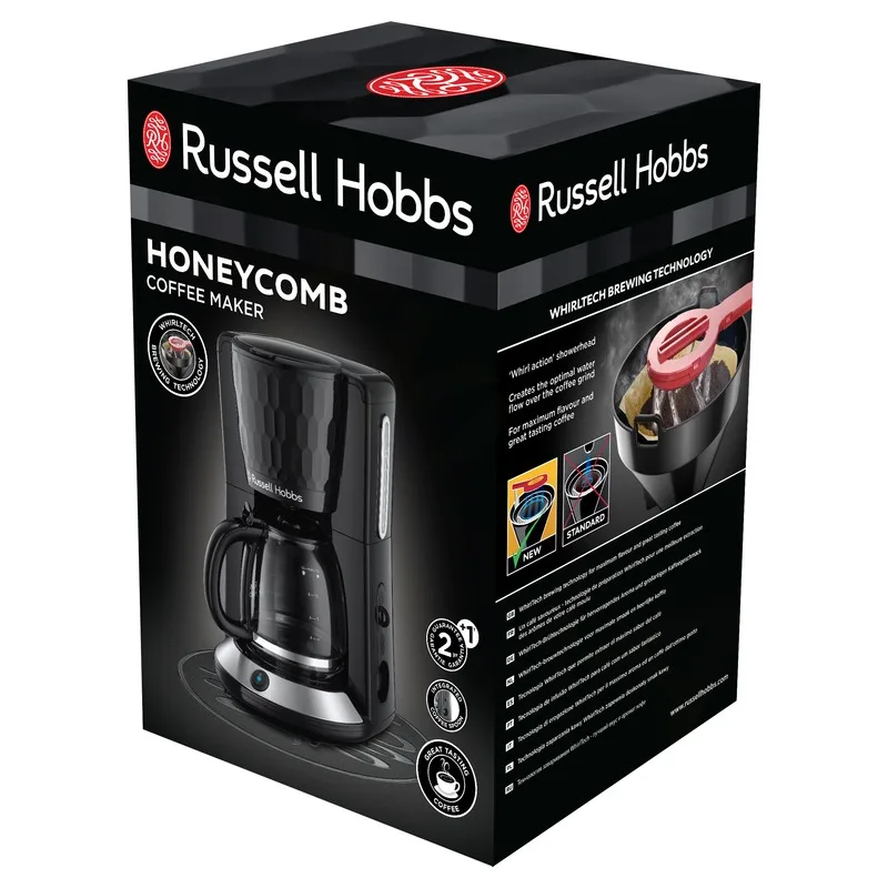 Кавоварка Russell Hobbs крапельна 1,25л чорна мелена