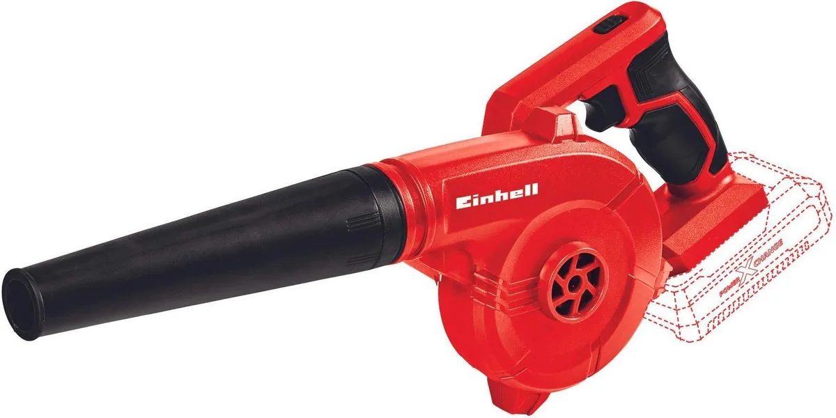 Акумуляторний вентилятор Einhell TE-CB 18/180 Li - Solo 18В 130/180 км/г, 3 насадки, 0.9 кг, без акумулятора та зарядного пристрою