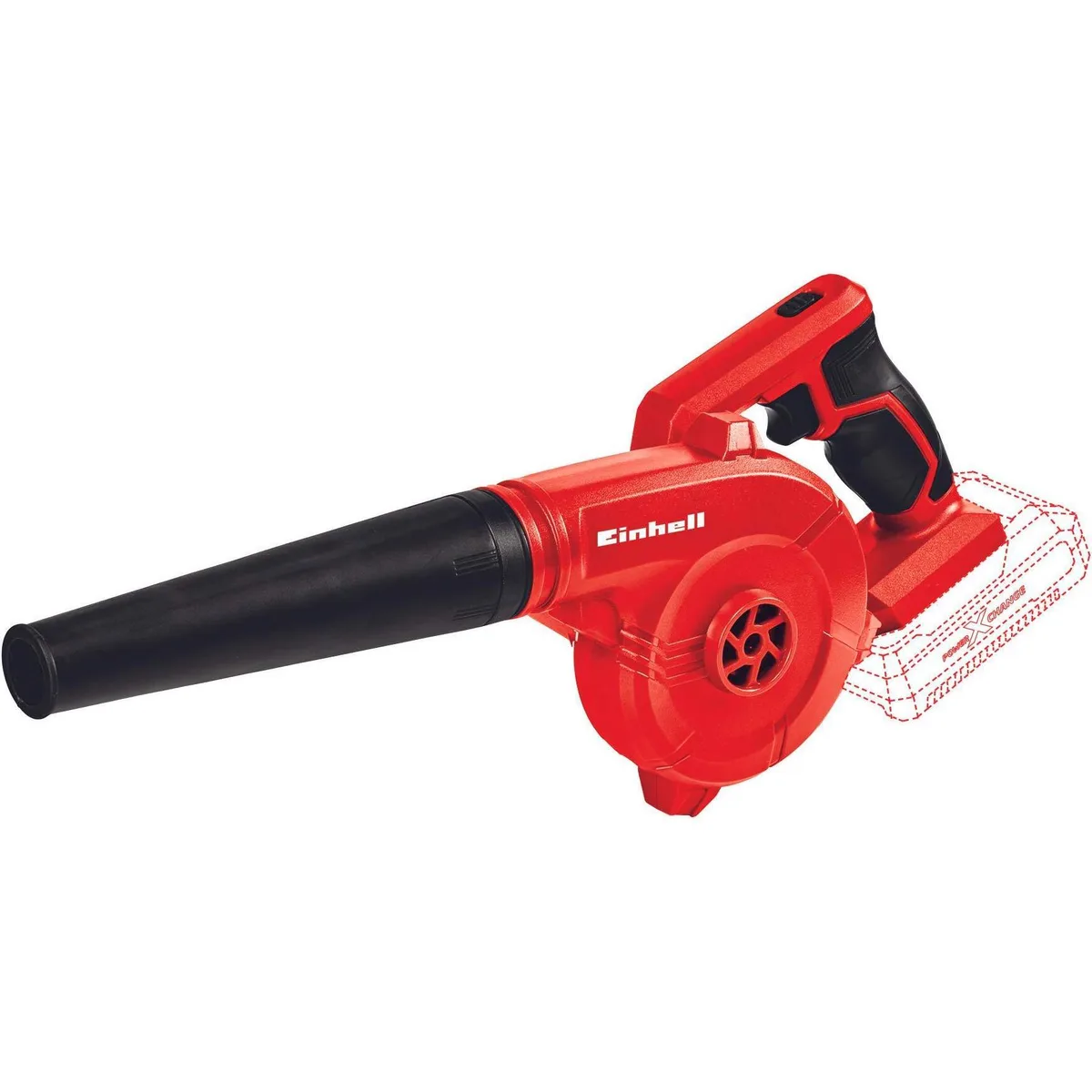 Аккумуляторный вентилятор Einhell TE-CB 18/180 Li - Solo 18В 130/180 км/ч, 3 насадки, 09 кг, без аккумулятора и зарядного устройства