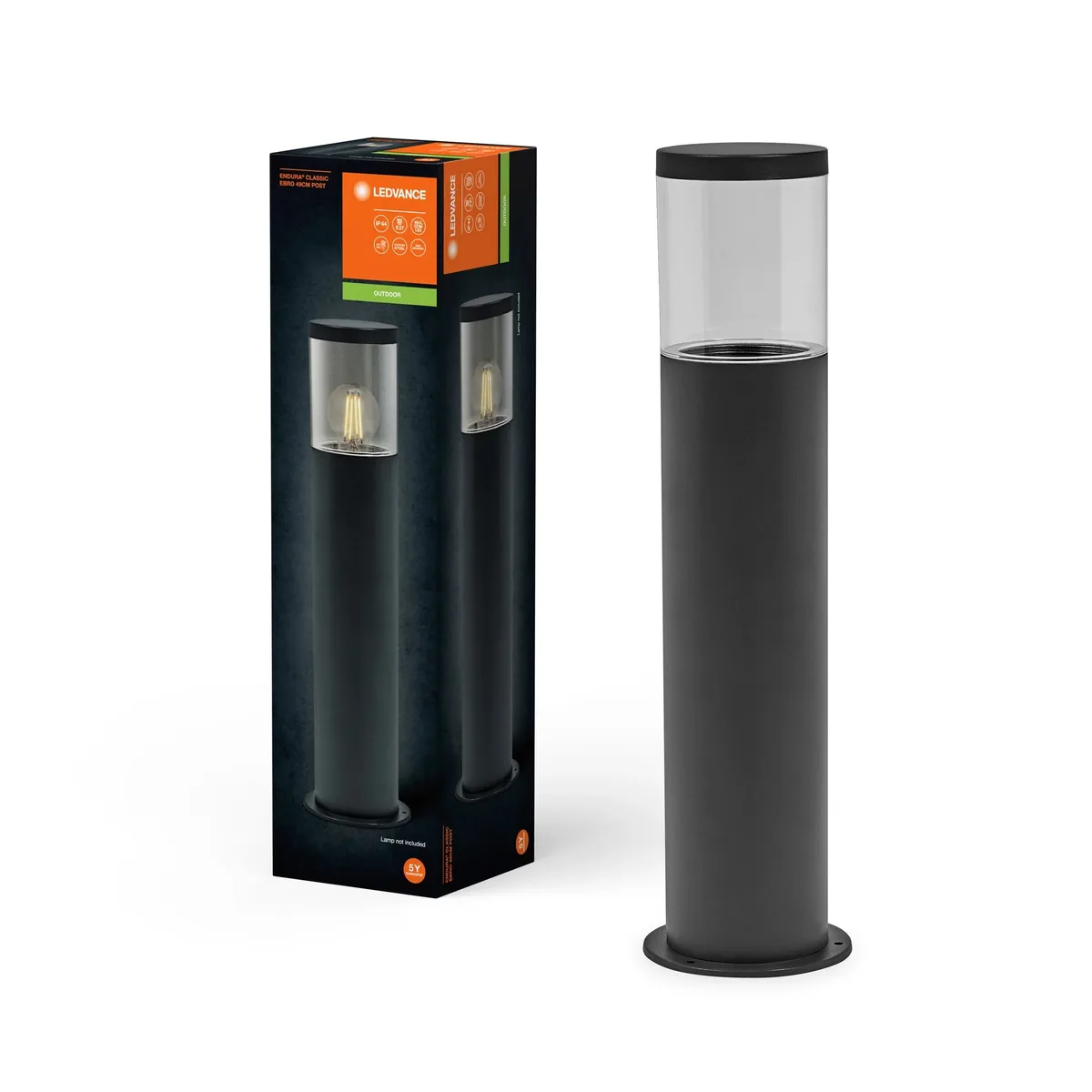 Светильник столбик LEDVANCE ENDURA CLASSIC EBRO 49см E27 черный