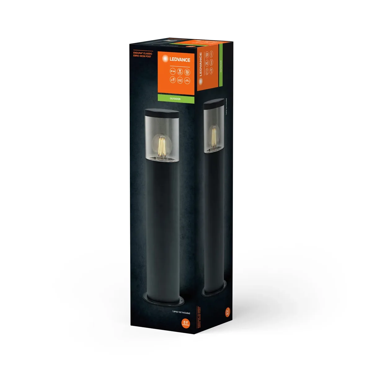 Светильник столбик LEDVANCE ENDURA CLASSIC EBRO 49см E27 черный
