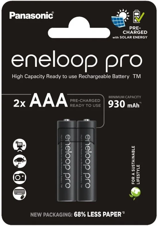 Акумулятор Panasonic Eneloop NI-MH  Pro AAA 930 мАг, 2 шт.