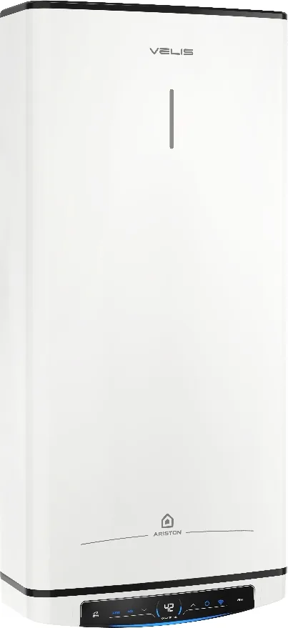 Електричний водонагрівач Ariston плоский Slim VELIS PRO DRY WIFI 100 EU, 100 л, 2*1,5 кВт, з сухим теном, універсальний монтаж, ел