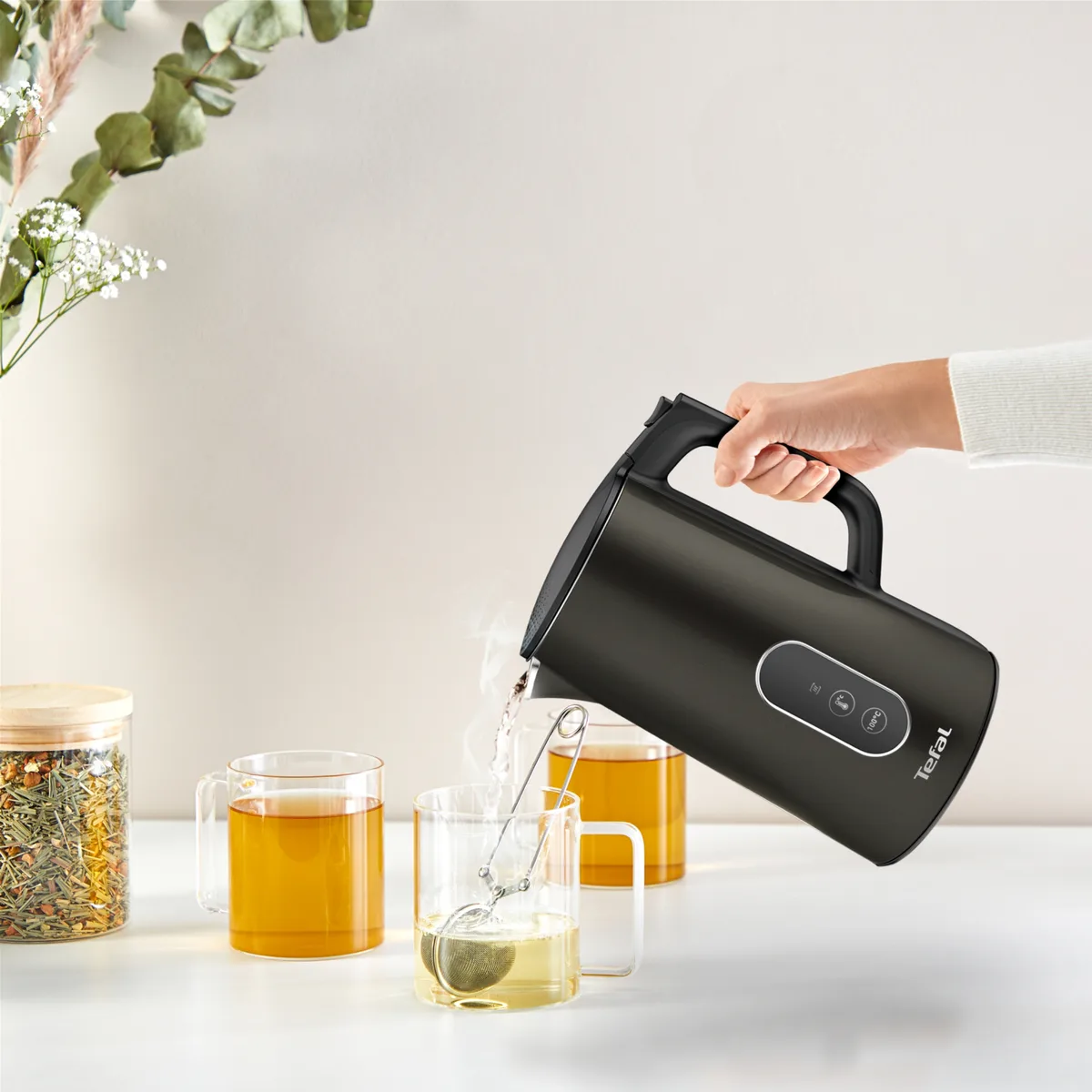 Електрочайник Tefal Нержавіюча сталь Пластик 1,7 л Чорний Сірий