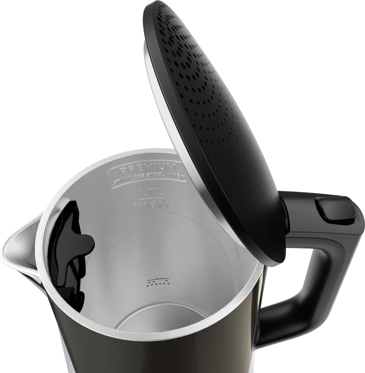 Електрочайник Tefal Нержавіюча сталь Пластик 1,7 л Чорний Сірий