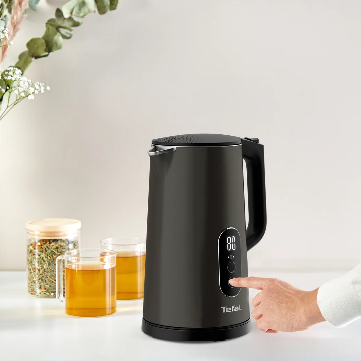 Електрочайник Tefal Нержавіюча сталь Пластик 1,7 л Чорний Сірий