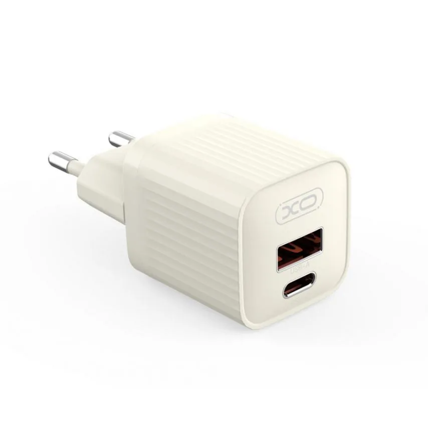 Мережевий зарядний пристрій XO 20W Type-C 1м бежевий