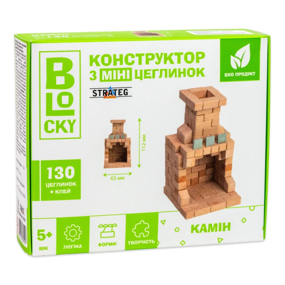 Будівельний набір для творчості ProDobro міні-цеглинки 14,5х12х4 см 130 шт