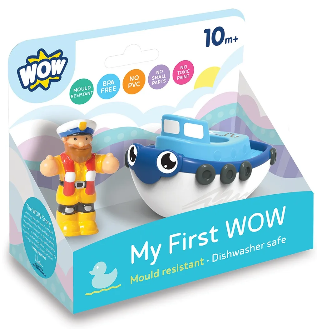 Буксир Тім WOW Toys ABS пластик 140х80х120 мм яскравий