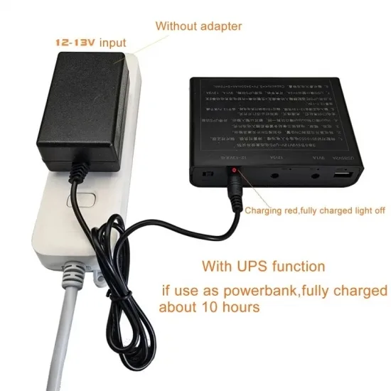 Бесперебійник 12000mAh ABS 9В 12В USB для роутера та відеоспостереження