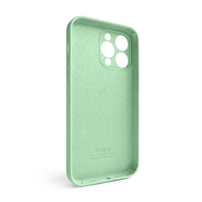 Чохол Silicone Case для Apple iPhone 14 Pro Max силікон 71 салатовий закрита камера