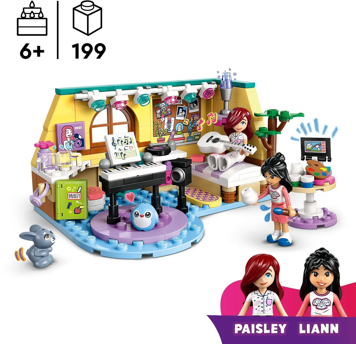 Конструктор LEGO Friends 42647 Кімната Пейслі різнокольоровий з мініляльками та аксесуарами