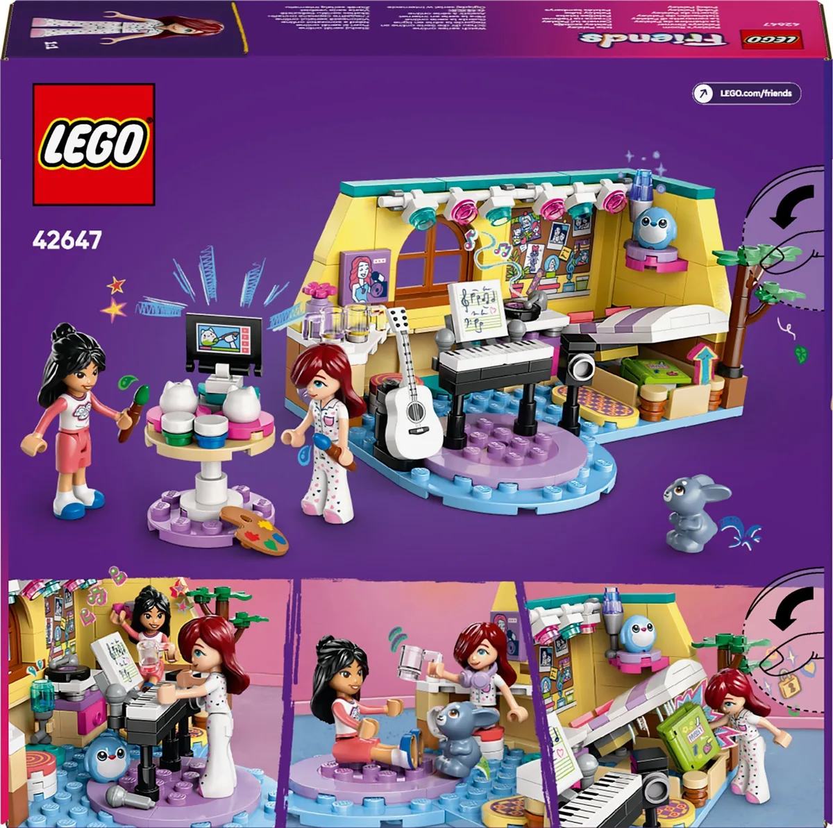 Конструктор LEGO Friends 42647 Кімната Пейслі різнокольоровий з мініляльками та аксесуарами