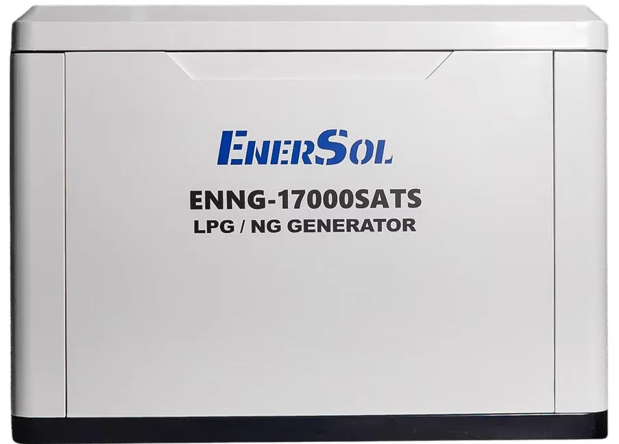 Газовий генератор EnerSol ENNG-17000SATS, LPG/NG, 230В, потужність 15.0-17.0 кВт, електричний стартер, автоматичний ввід резерву,