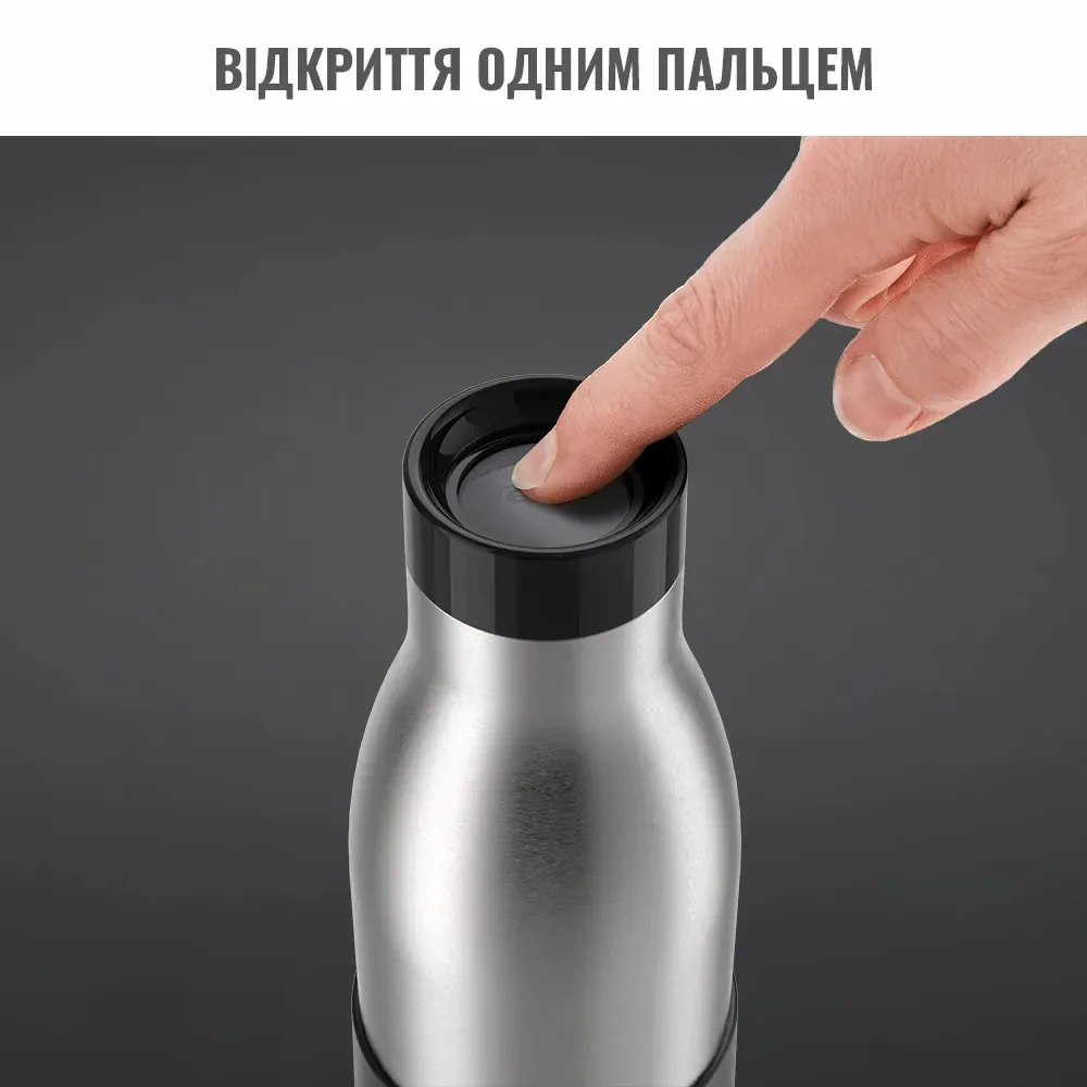Термос Tefal Bludrop, 700 мл, из нержавеющей стали, черного цвета