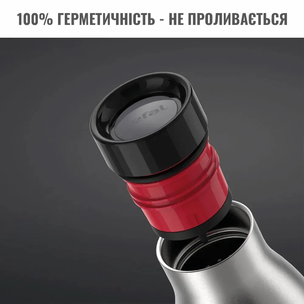 Термос Tefal Bludrop, 700 мл, из нержавеющей стали, черного цвета