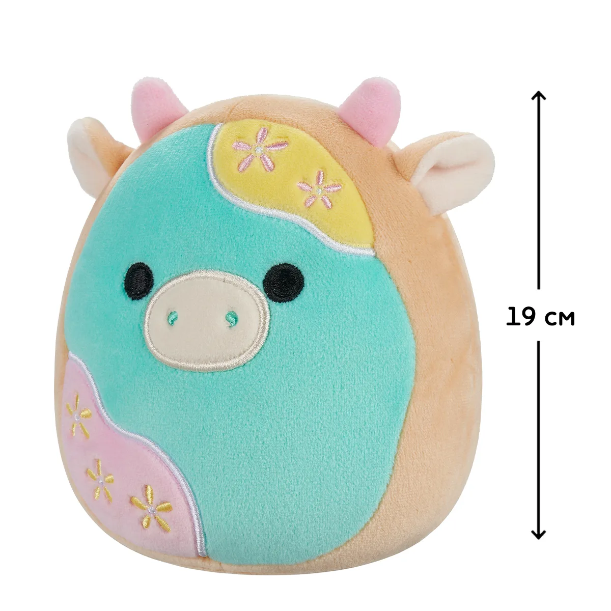 М'яка іграшка Squishmallows поліестер 19 см пастельна корівка