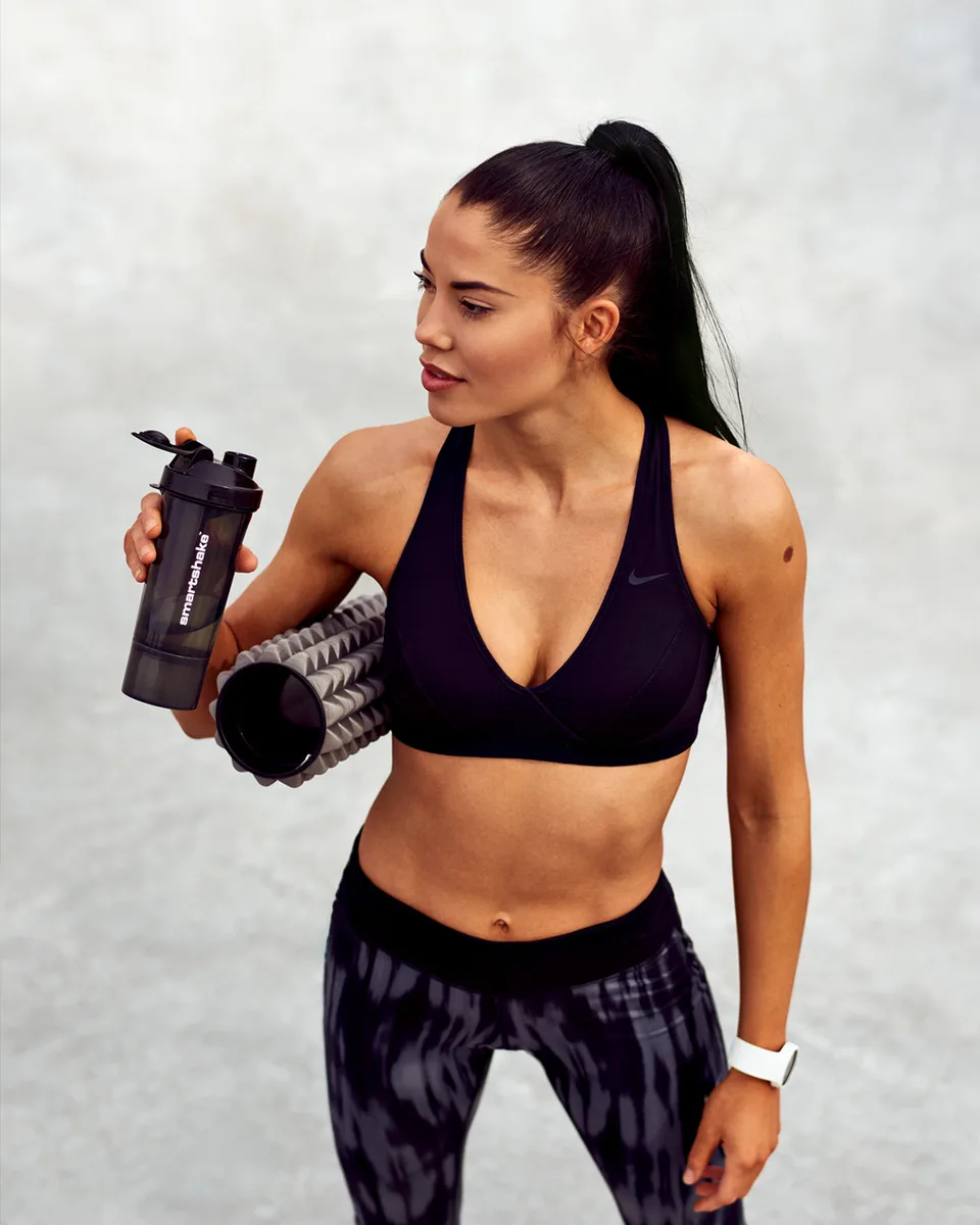 Шейкер спортивний SmartShake пластик 500ml чорний