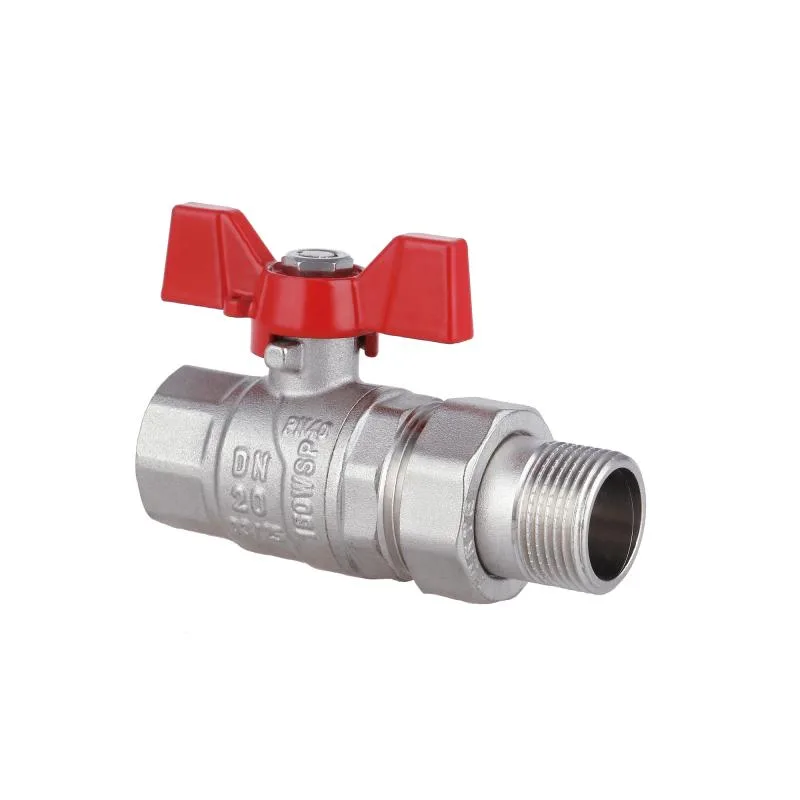 Кран шаровой 3/4" прямой латунный бабочка Thermo Alliance Forte