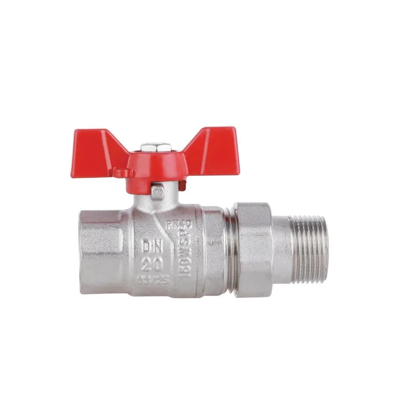 Кран шаровой 3/4" прямой латунный бабочка Thermo Alliance Forte