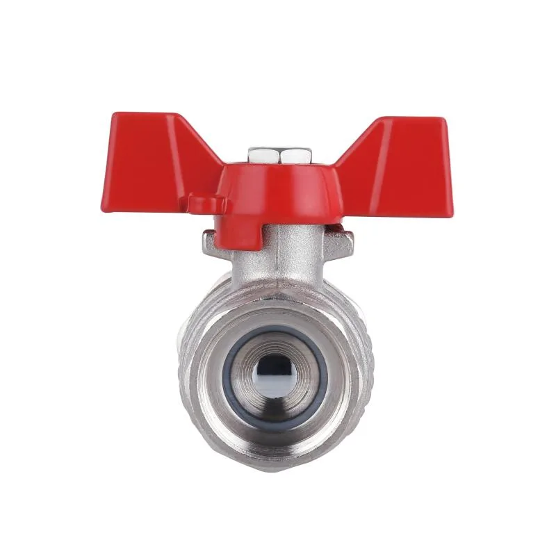 Кран шаровой 3/4" прямой латунный бабочка Thermo Alliance Forte