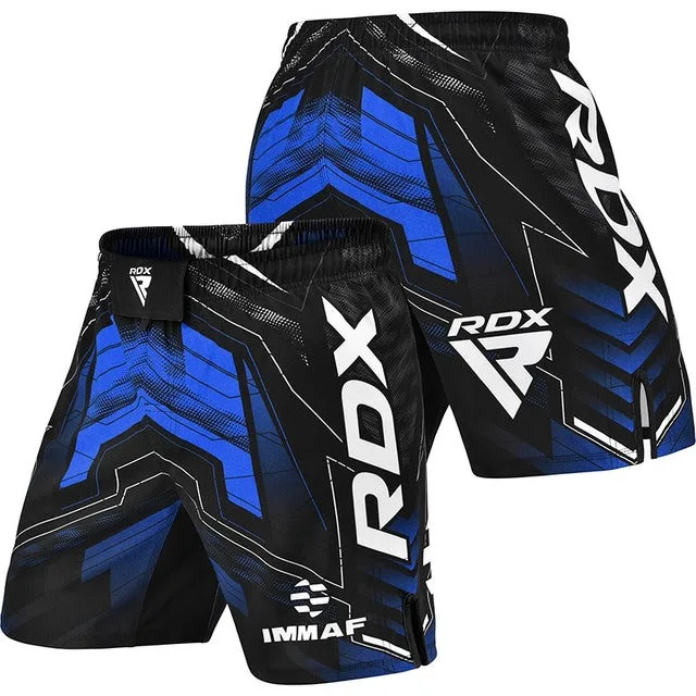 Шорты для MMA RDX полиэстер M синие, одобрены IMMAF.