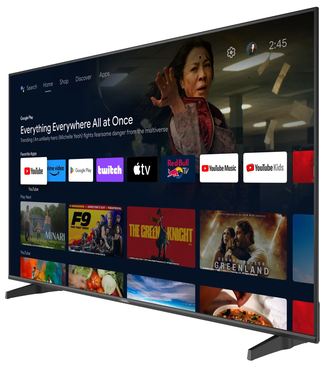 LED-телевізор Haier 32 дюйми Full HD Smart TV чорний