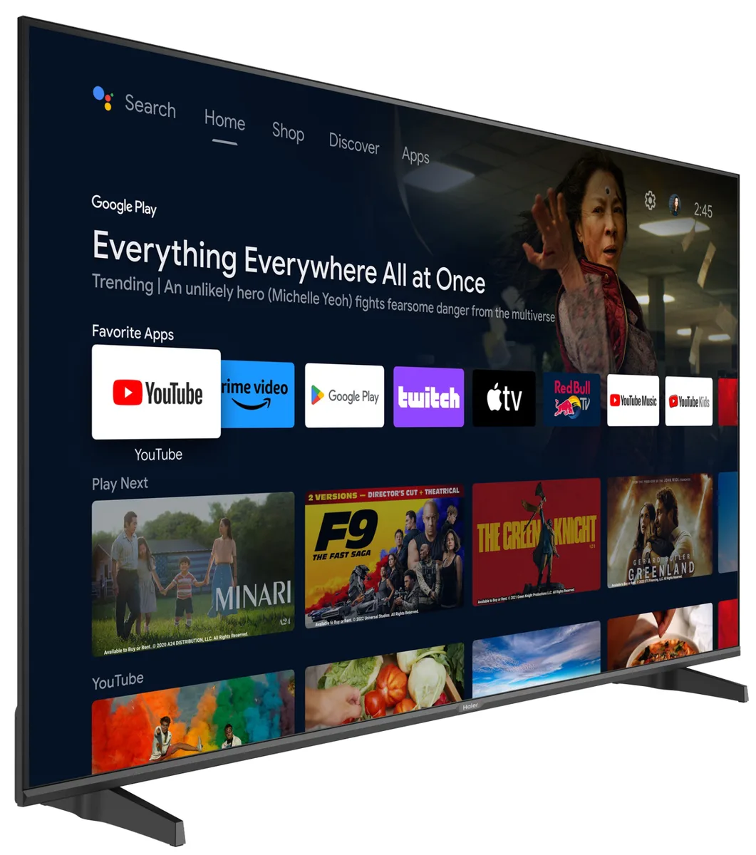 LED-телевізор Haier 32 дюйми Full HD Smart TV чорний