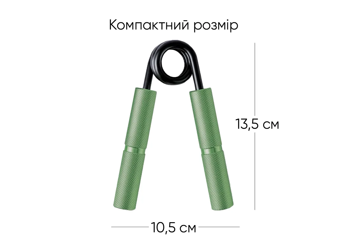 Кистевой эспандер EasyFit алюминий сталь 91 кг зеленый