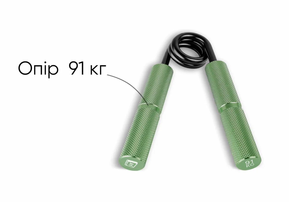 Кистевой эспандер EasyFit алюминий сталь 91 кг зеленый