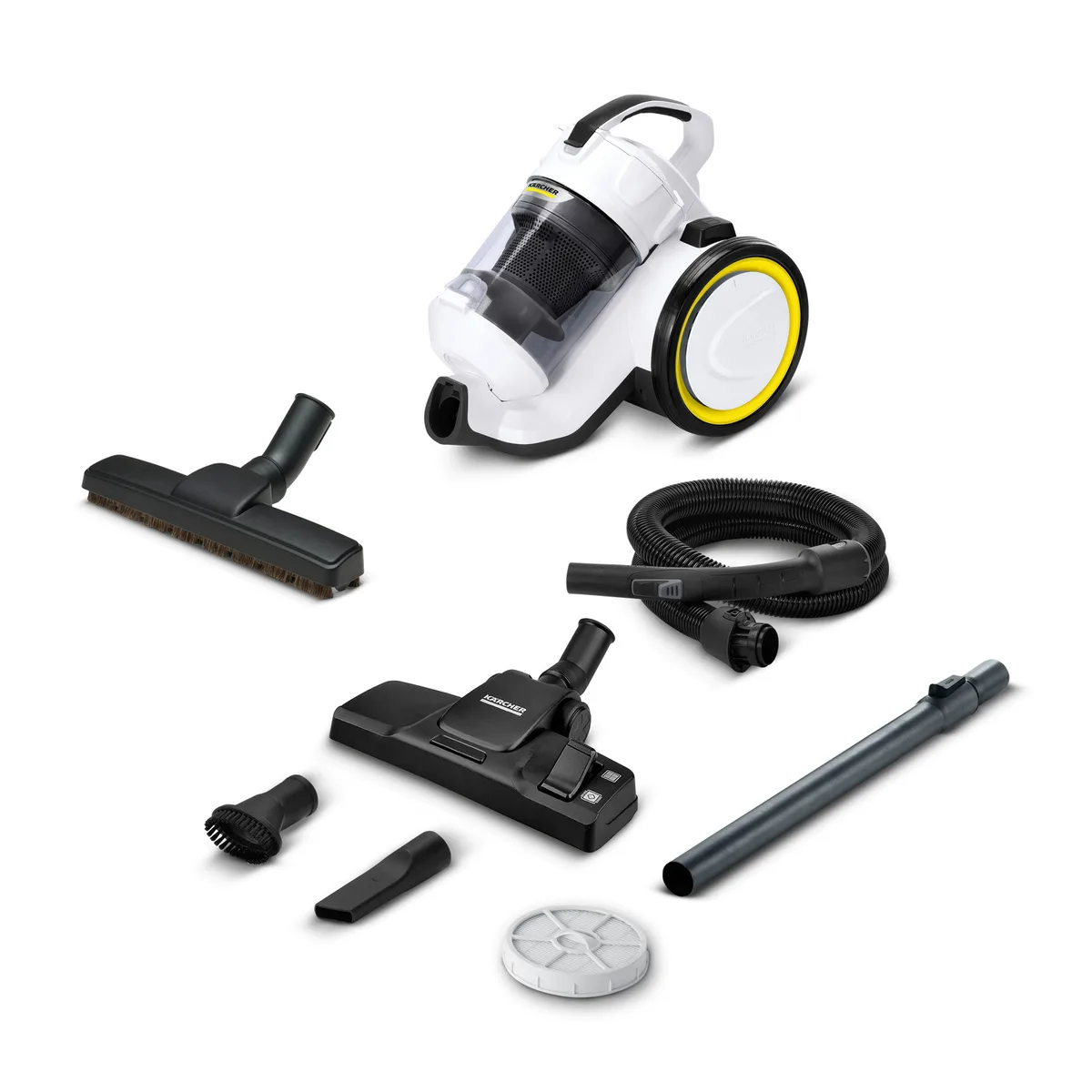 Пилосос Karcher VC 3 Plus Premium, контейнерний, 1600 Вт, об'єм контейнера - 0.9 л, вага - 4.4 кг, фільтр HEPA 13, білий.