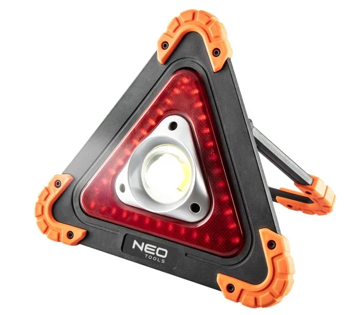 Прожектор на батарейках Neo Tools, трикутний, ААх4, 22x220x45мм, 800лм, 10Вт, 3 функції освітлення, біле/червоне світло