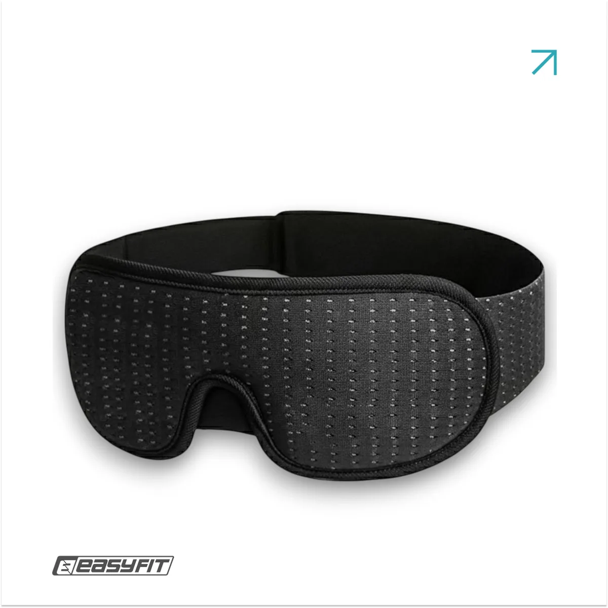 Маска для сну 3D EasyFit Memory Foam 68х22х8,5 см Чорна