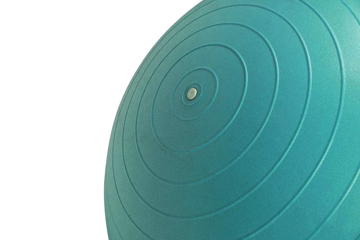 М'яч для фітнесу Active Point PVC 65 см Зелений напівмасажний з помпою