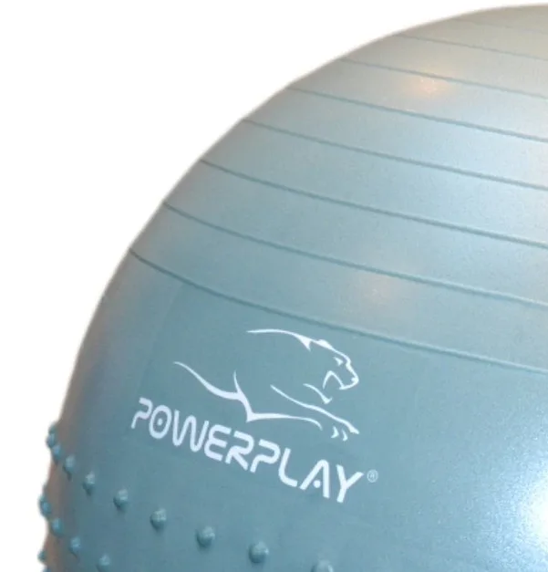М'яч для фітнесу Active Point PVC 65 см Зелений напівмасажний з помпою