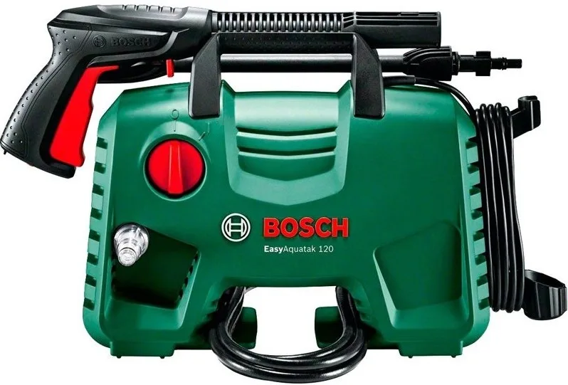 Мийка під високим тиском Bosch EasyAquatak 120, 1500 Вт, 120 бар, 350 л/год, шланг 5 м, вага 4 кг.